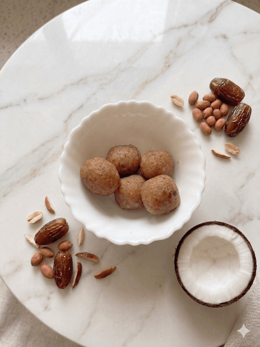 Coconut Dates Peanut Laddos